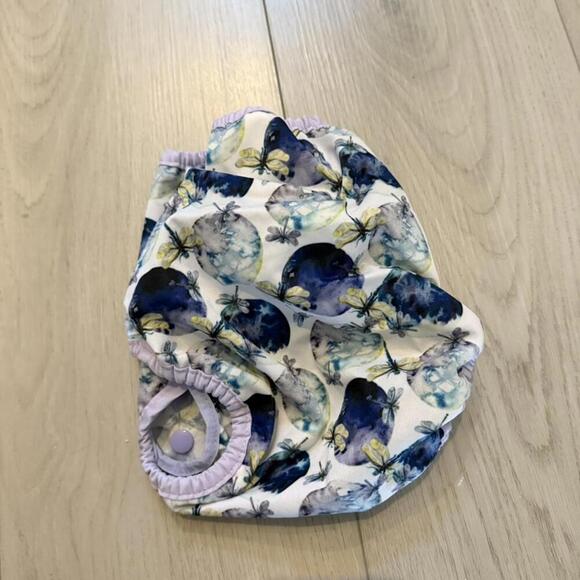 Thirsties Size 3 Duo Wrap Cover Dragonfly Land Purple Excellent - Picture 2 of 4